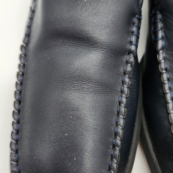 Women's High Sierra Meredith Black Leather Square Toed Slip-On Flat Loafers 8.5 - Picture 8 of 11